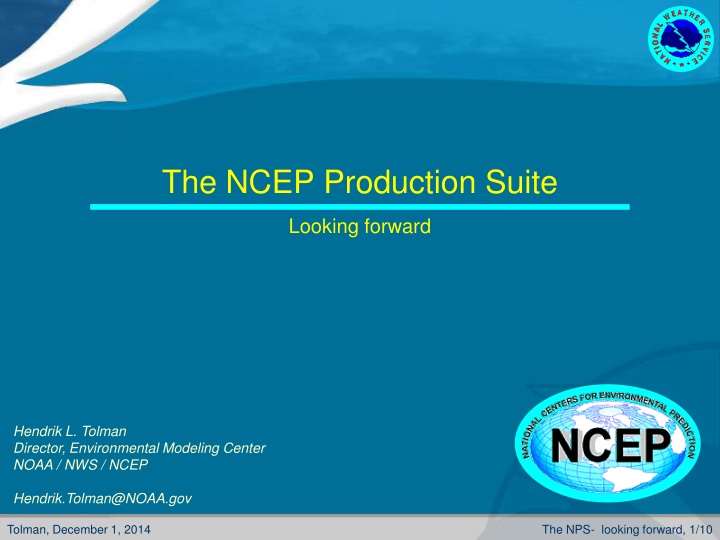 the ncep production suite n.w