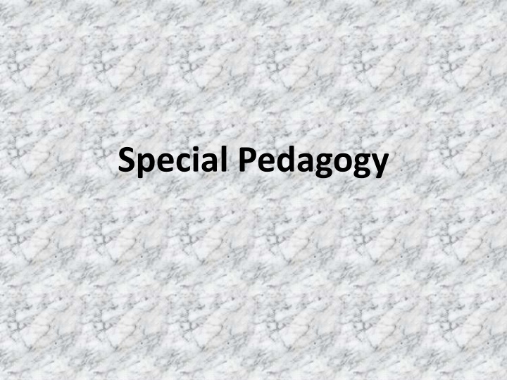 special pedagogy n.w
