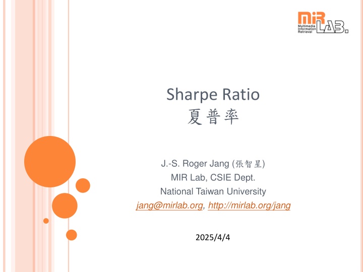 sharpe ratio n.w