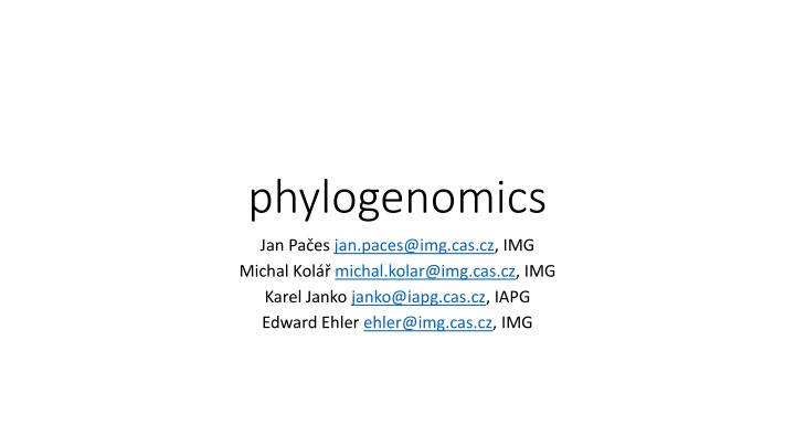 phylogenomics n.w