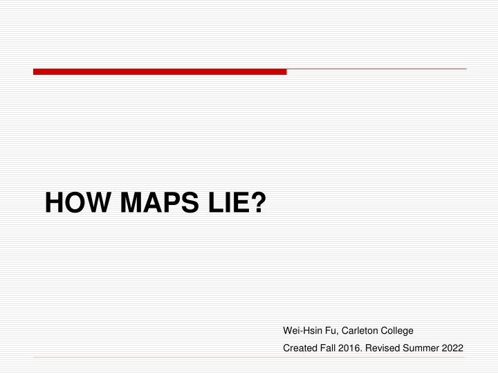 how maps lie n.w