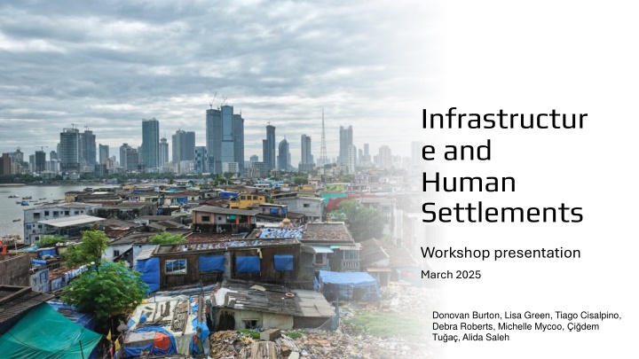 infrastructur e and human settlements n.w