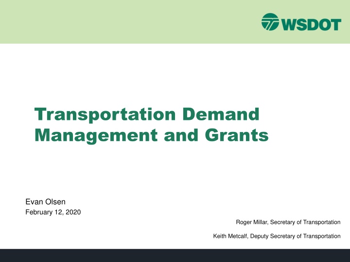 transportation demand management and grants n.w