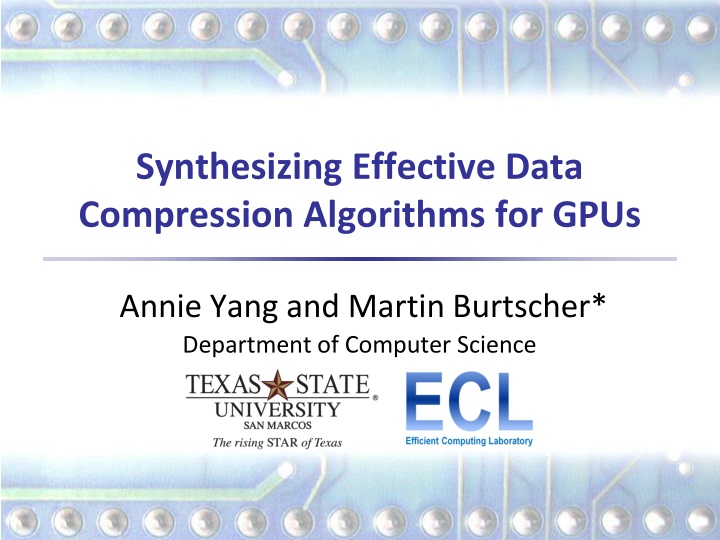 synthesizing effective data compression n.w