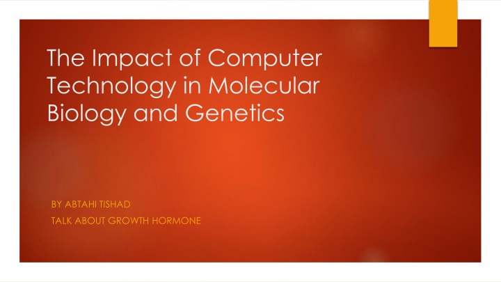 the impact of computer technology in molecular n.w