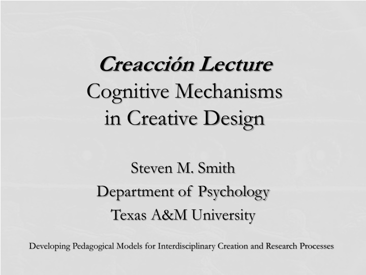 creacci n lecture cognitive mechanisms n.w