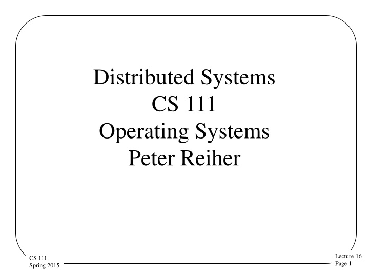 Distributed Systems Overview: Goals, Characteristics, Transparency, and Coupling