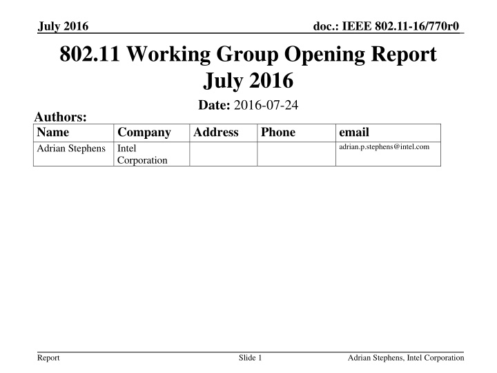 july 2016 n.w
