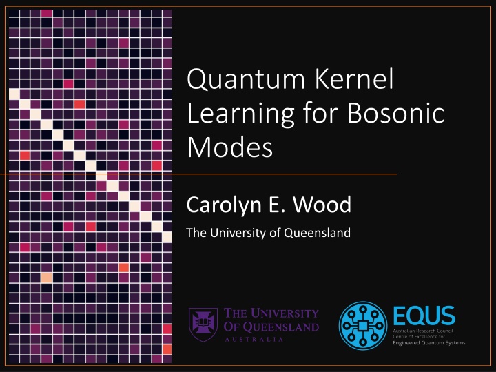 quantum kernel learning for bosonic modes n.w