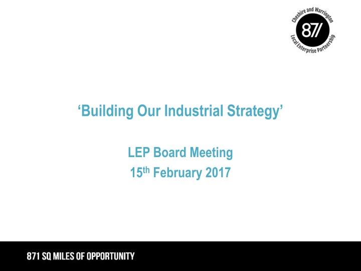 building our industrial strategy n.w