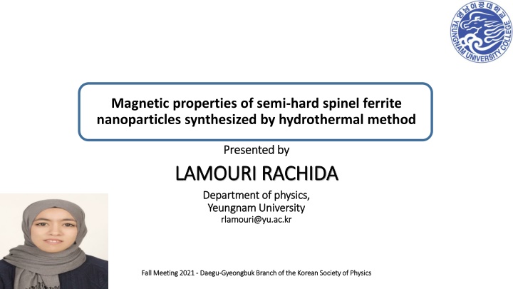 magnetic properties of semi hard spinel ferrite n.w