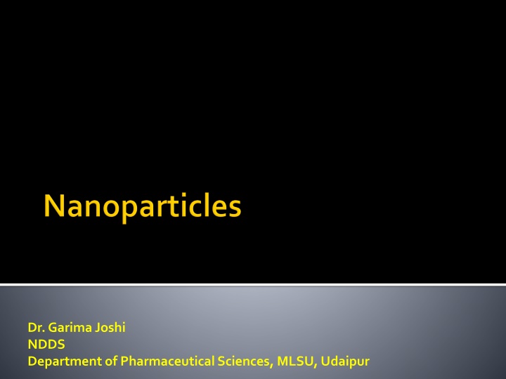 dr garimajoshi ndds department of pharmaceutical n.w