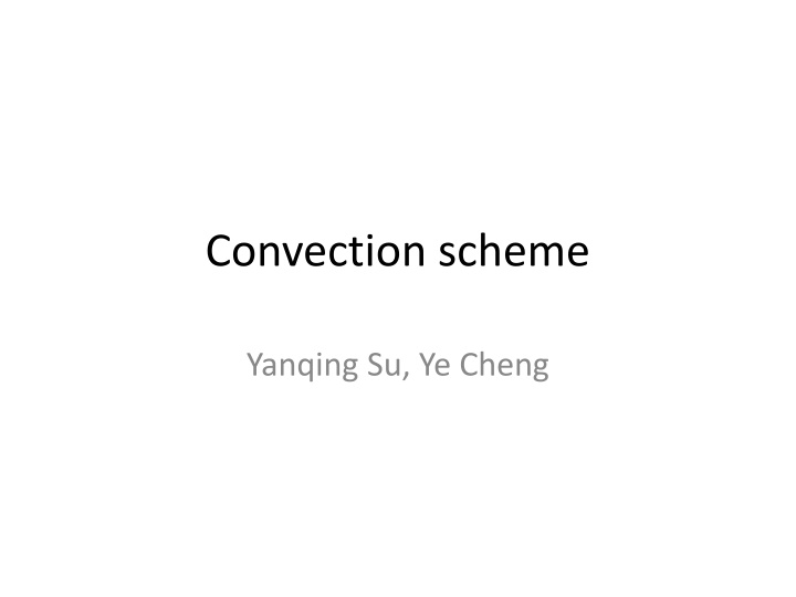 convection scheme n.w