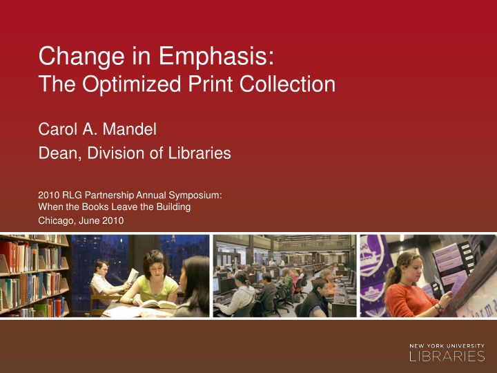 change in emphasis the optimized print collection n.w