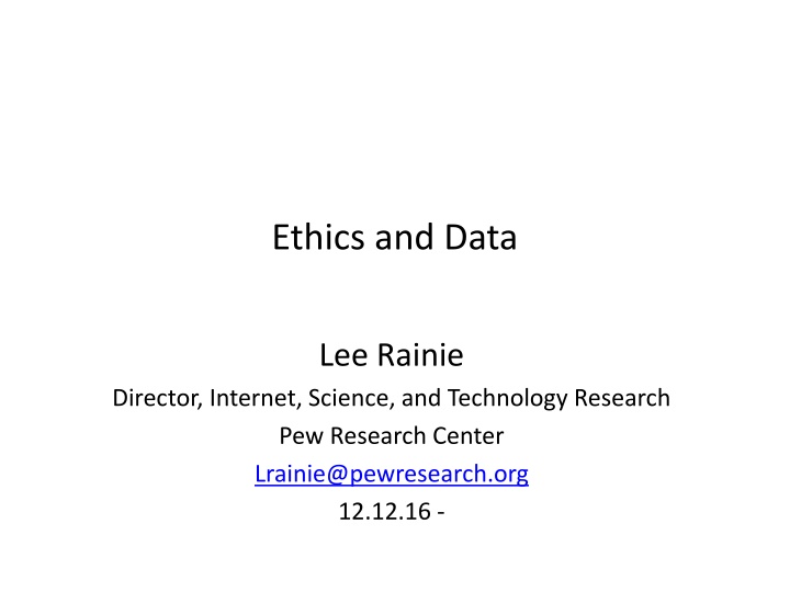 ethics and data n.w
