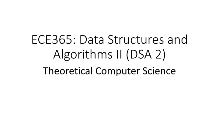 ece365 data structures and algorithms n.w