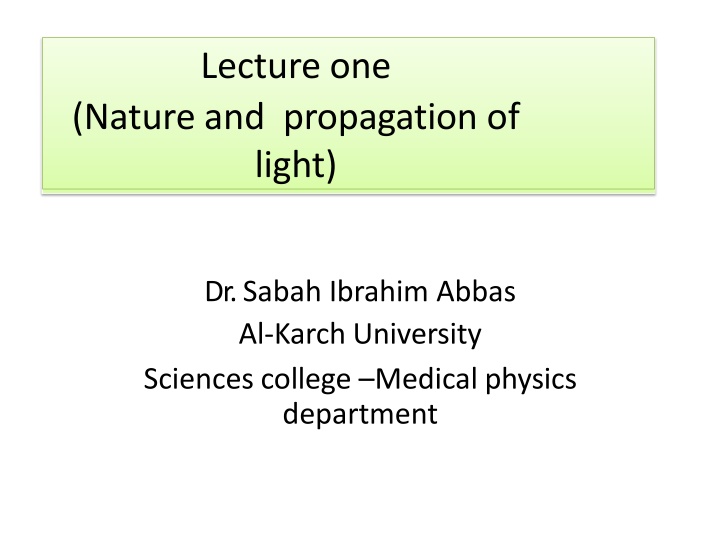 lecture one n.w
