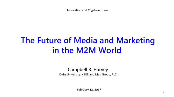 innovation and cryptoventures n.w