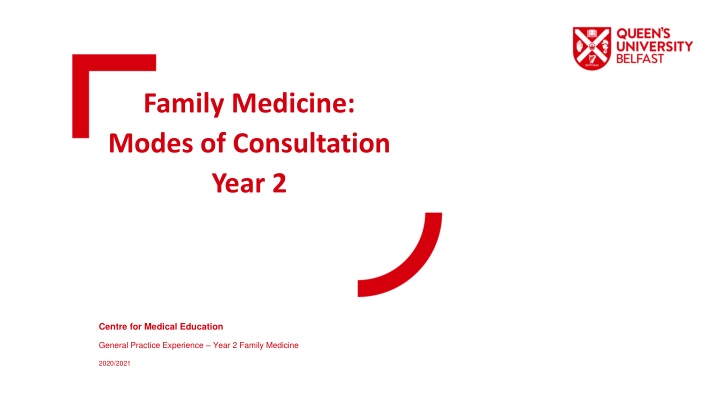 family medicine modes of consultation year 2 n.w