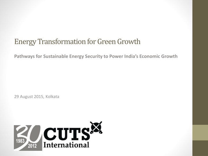 energy transformation for green growth n.w