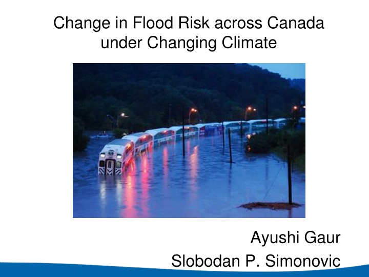 change in flood risk across canada under changing n.w