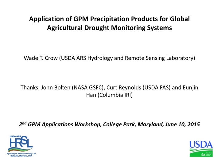application of gpm precipitation products n.w