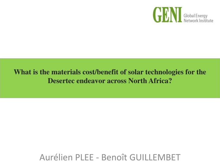 what is the materials cost benefit of solar n.w