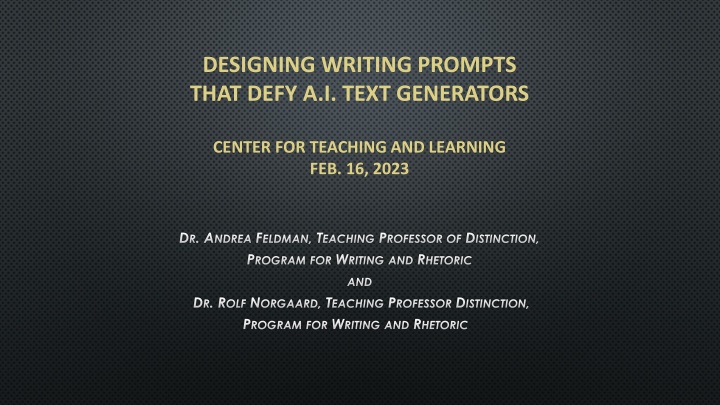 designing writing prompts that defy a i text n.w