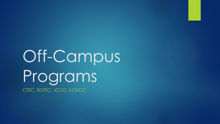 off campus programs ctec edtec jccc kckcc n.w
