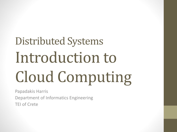 distributed systems introduction to cloud n.w