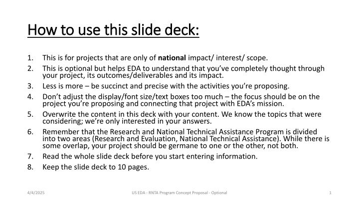 how to use this slide deck how to use this slide n.w