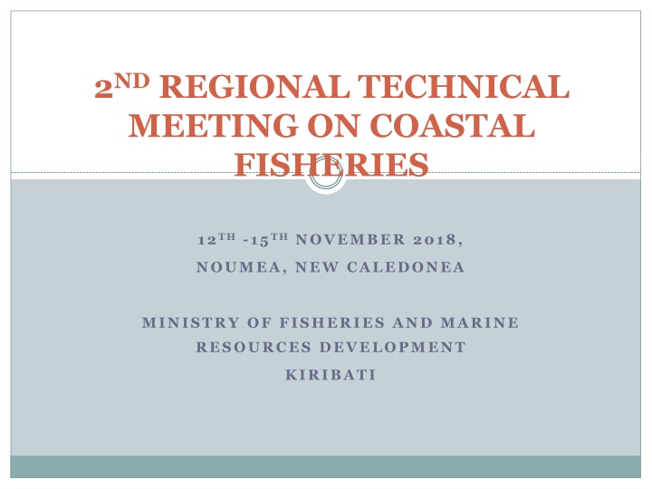 2 nd regional technical meeting on coastal n.w