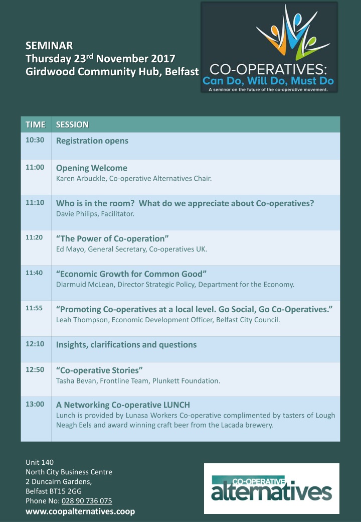 seminar thursday 23 rd november 2017 girdwood n.w