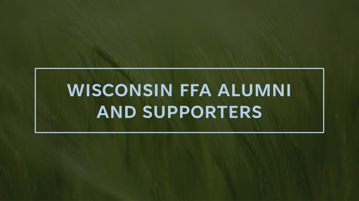 wisconsin ffa alumni and supporters n.w