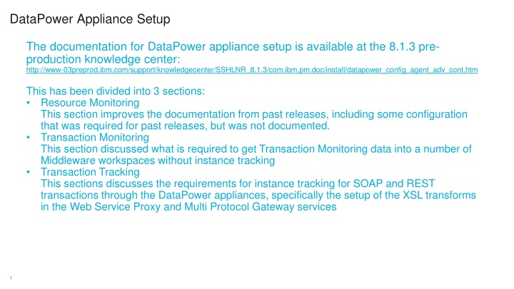 datapower appliance setup n.w