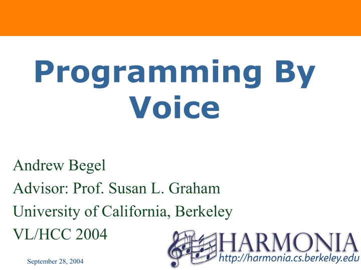 programming by voice n.w
