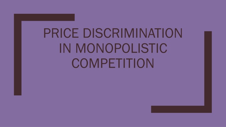 price discrimination in monopolistic competition n.w