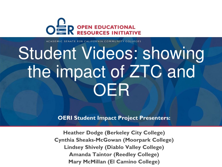student videos showing the impact of ztc and oer n.w