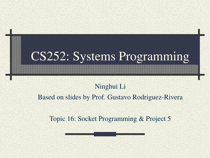 cs252 systems programming n.w