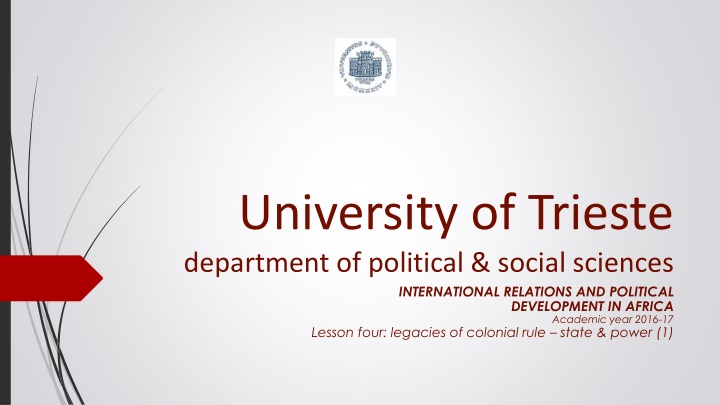 university of trieste department of political n.w
