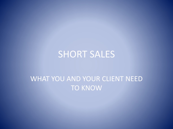 short sales n.w