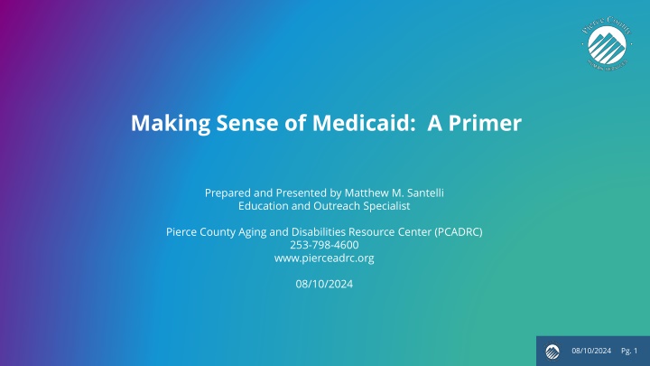 making sense of medicaid a primer n.w