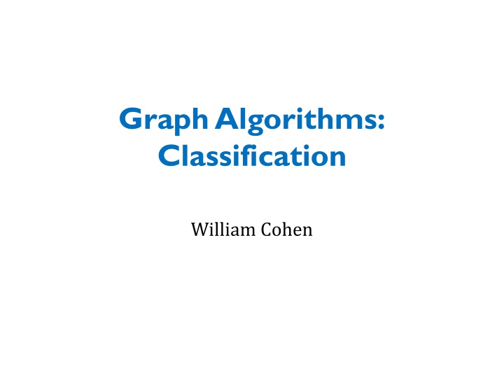 graph algorithms classification n.w