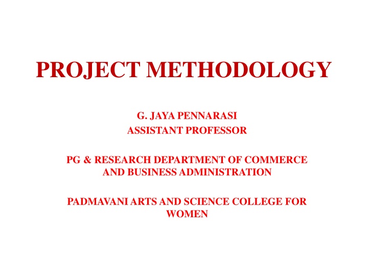 project methodology n.w