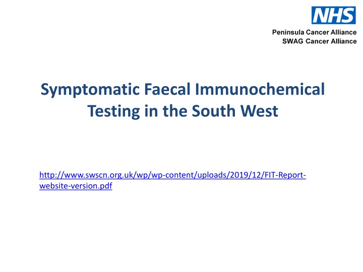 symptomatic faecal immunochemical testing n.w