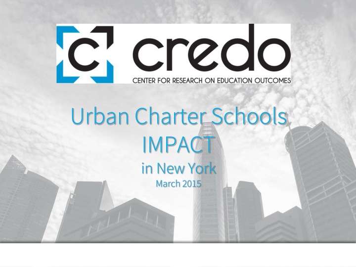 Urban Charter Schools Impact Study in New York - March 2015