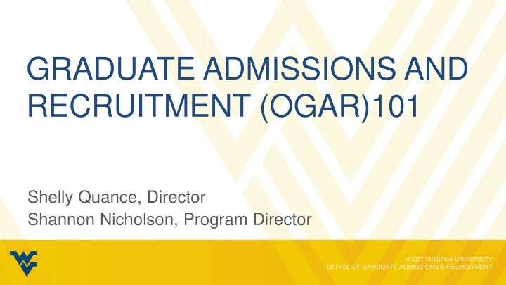 graduate admissions and recruitment ogar 101 n.w