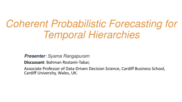 coherent probabilistic forecasting for temporal n.w