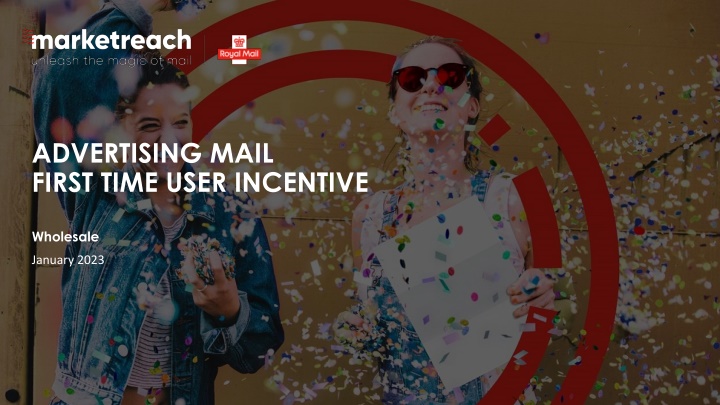 advertising mail first time user incentive n.w