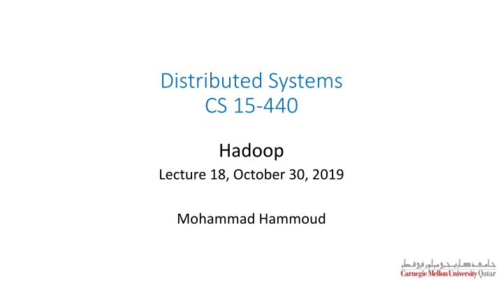 distributed systems cs 15 440 n.w
